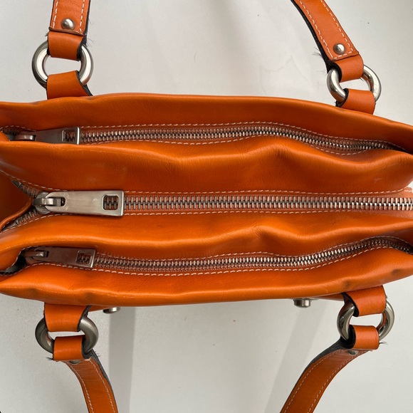 Rare Vintage Marc Jacobs Orange Shoulder Bag with Structured Design